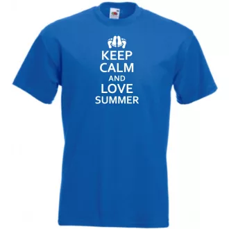 Keep Calm & Love Summer férfi rövid ujjú póló