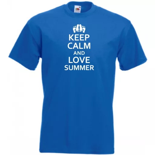 Keep Calm & Love Summer férfi rövid ujjú póló