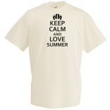 Keep Calm & Love Summer férfi rövid ujjú póló