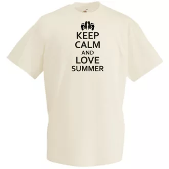 Keep Calm & Love Summer férfi rövid ujjú póló