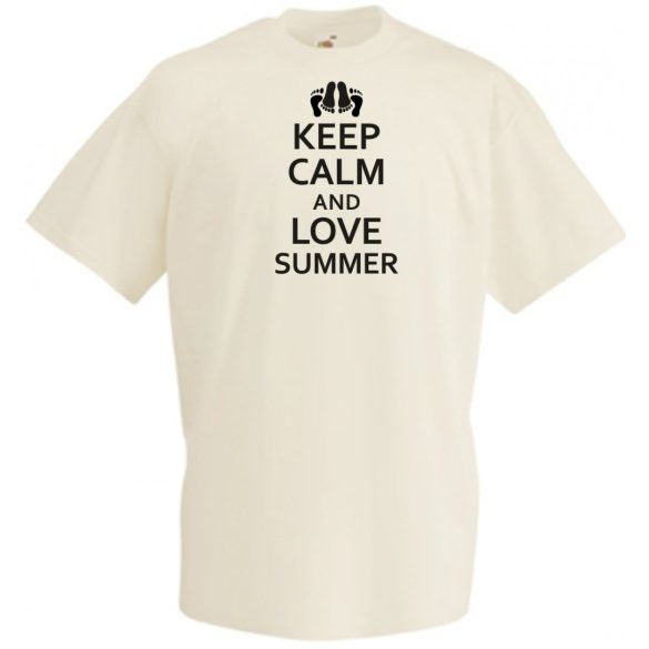 Keep Calm & Love Summer férfi rövid ujjú póló