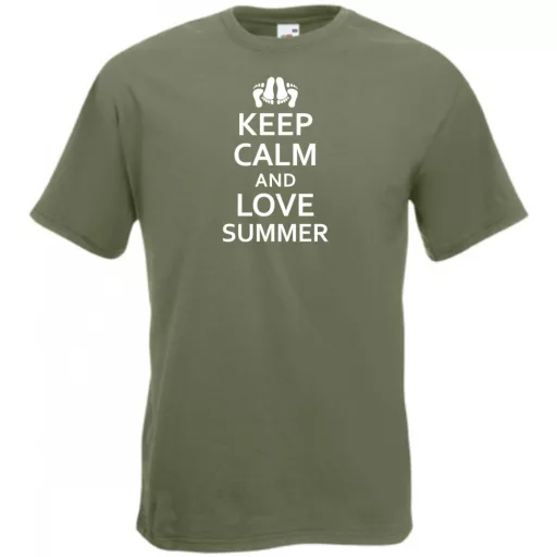 Keep Calm & Love Summer férfi rövid ujjú póló