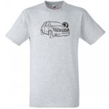 Auto fan Skoda Fabia kontur férfi rövid ujjú póló