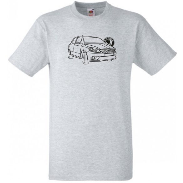 Auto fan Skoda Fabia kontur férfi rövid ujjú póló