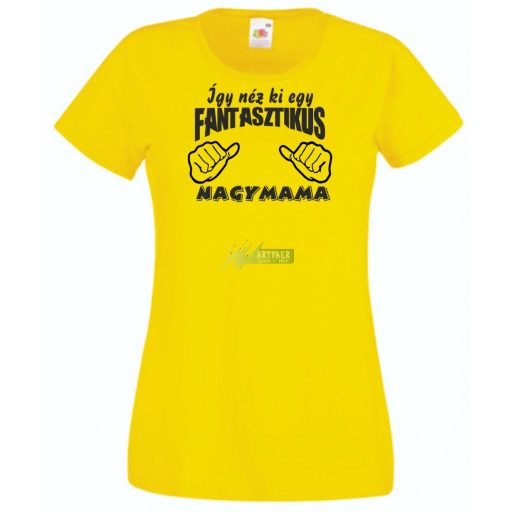 Így néz ki egy fantasztikus Nagymama női rövid ujjú póló