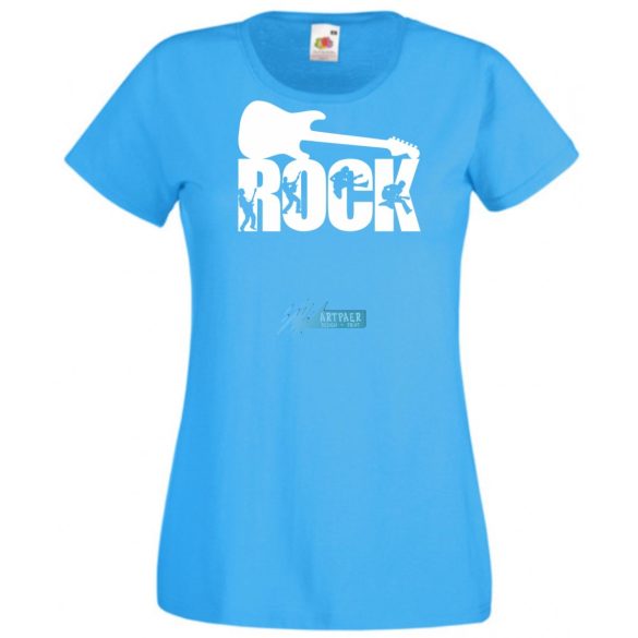 Zene fan - Rock n Roll gitár női rövid ujjú póló