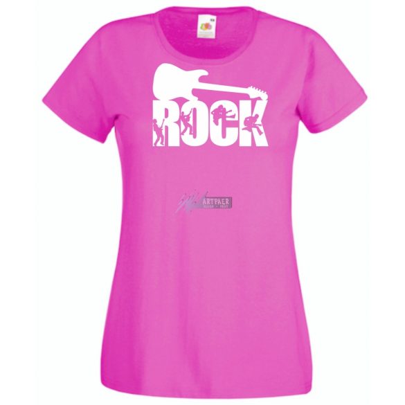 Zene fan - Rock n Roll gitár női rövid ujjú póló