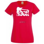Zene fan - Rock n Roll gitár női rövid ujjú póló