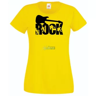 Zene fan - Rock n Roll gitár női rövid ujjú póló
