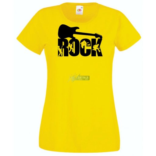 Zene fan - Rock n Roll gitár női rövid ujjú póló