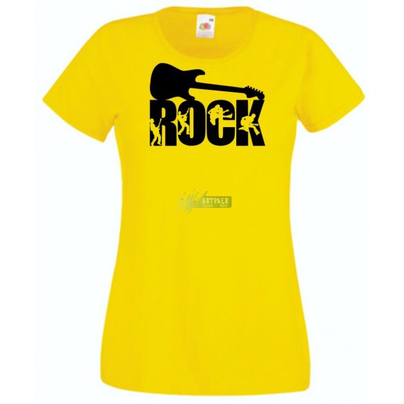 Zene fan - Rock n Roll gitár női rövid ujjú póló