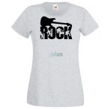 Zene fan - Rock n Roll gitár női rövid ujjú póló