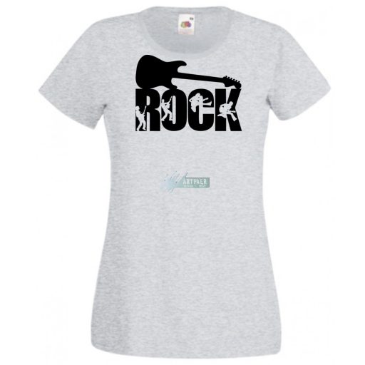 Zene fan - Rock n Roll gitár női rövid ujjú póló