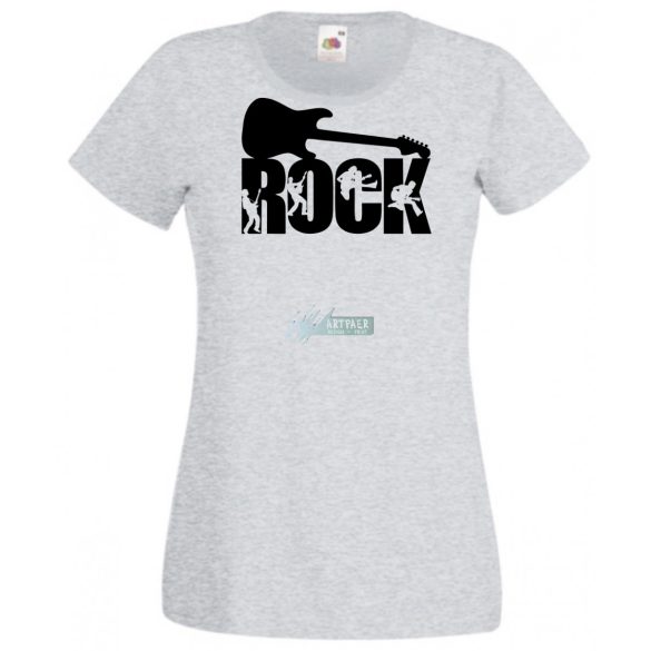 Zene fan - Rock n Roll gitár női rövid ujjú póló