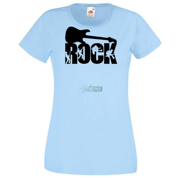 Zene fan - Rock n Roll gitár női rövid ujjú póló