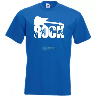 Zene fan - Rock n Roll gitár férfi rövid ujjú póló