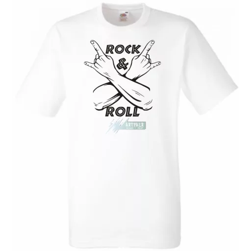 Zene fan - Rock n Roll férfi rövid ujjú póló