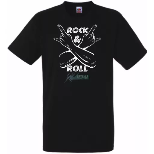 Zene fan - Rock n Roll férfi rövid ujjú póló