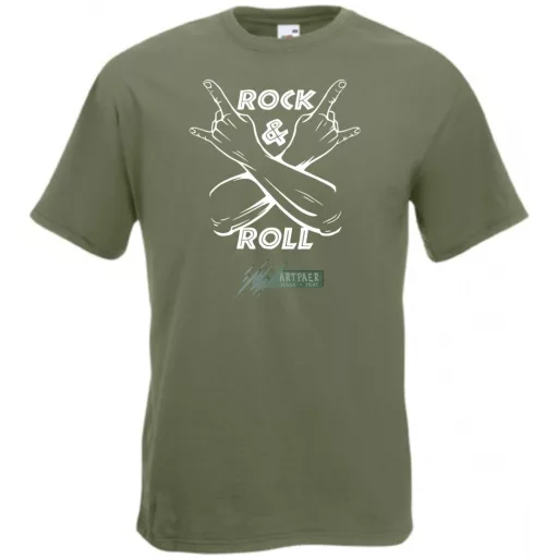 Zene fan - Rock n Roll férfi rövid ujjú póló
