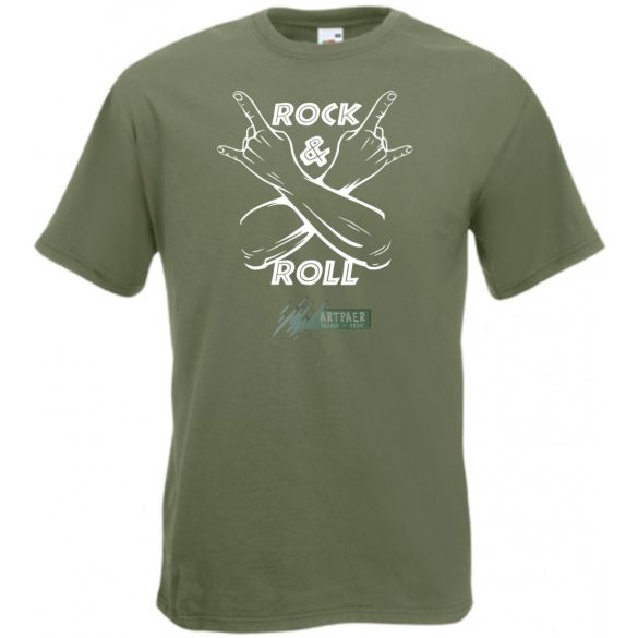 Zene fan - Rock n Roll férfi rövid ujjú póló