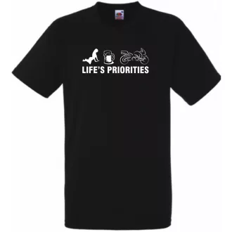   Motor fan - Life's priorities férfi rövid ujjú póló