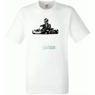 Gokart-os férfi rövid ujjú póló