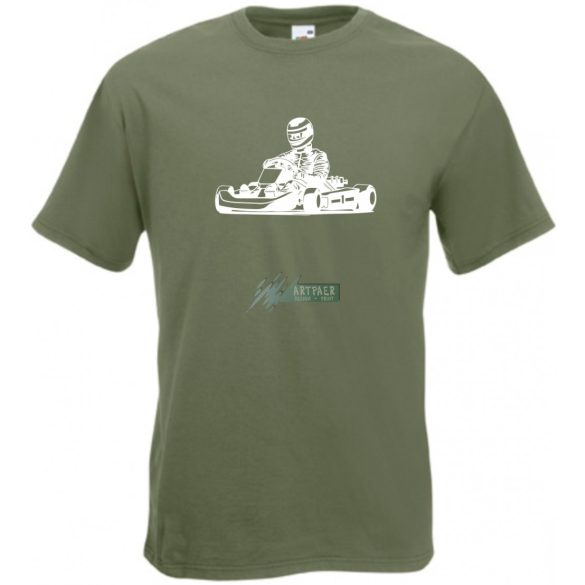 Gokart-os férfi rövid ujjú póló