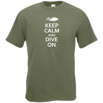 Keep Calm and Dive On férfi rövid ujjú póló