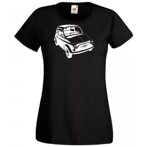 Retro autó fan Fiat 500 női rövid ujjú póló