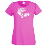 Retro autó fan Fiat 500 női rövid ujjú póló