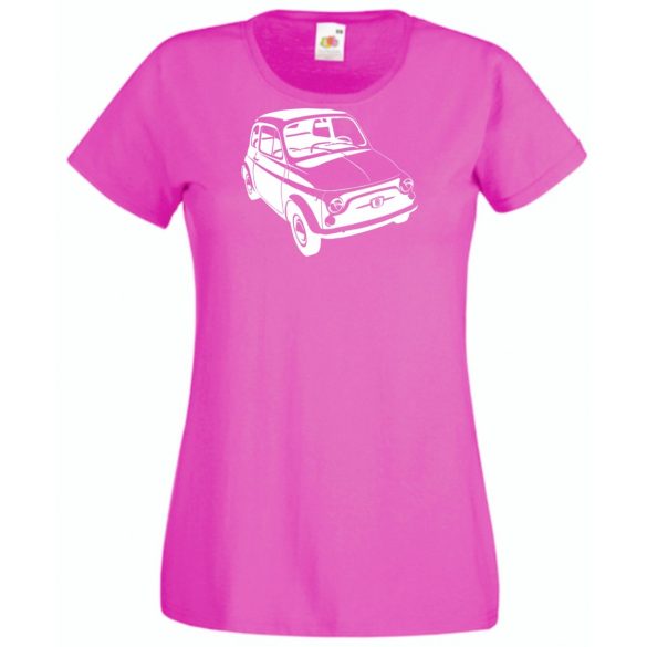 Retro autó fan Fiat 500 női rövid ujjú póló