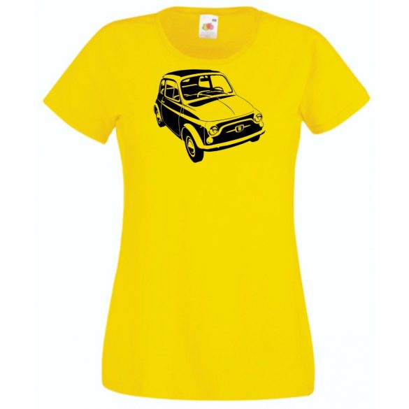 Retro autó fan Fiat 500 női rövid ujjú póló