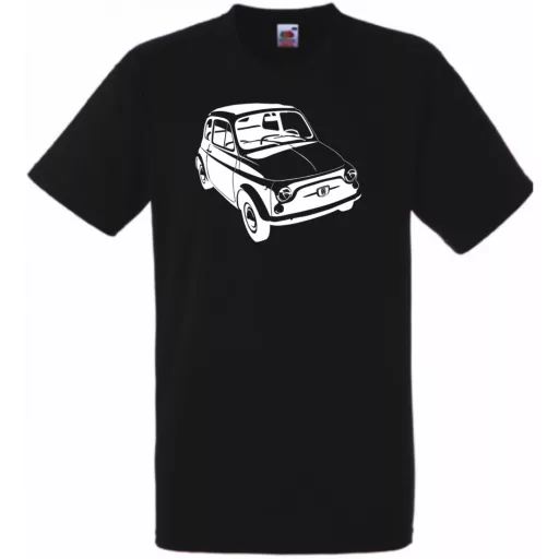 Retro autó fan Fiat 500 minima férfi rövid ujjú póló