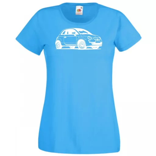 Autó fan Fiat 500 minima női rövid ujjú póló