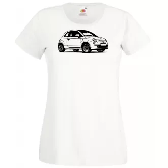 Autó fan Fiat 500 minima női rövid ujjú póló