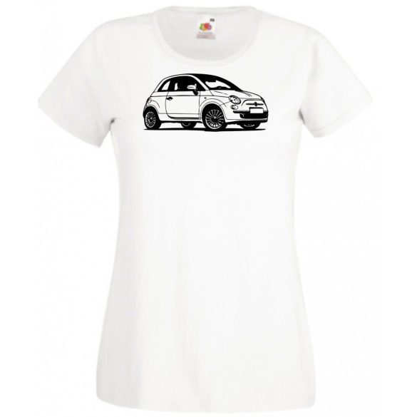 Autó fan Fiat 500 minima női rövid ujjú póló
