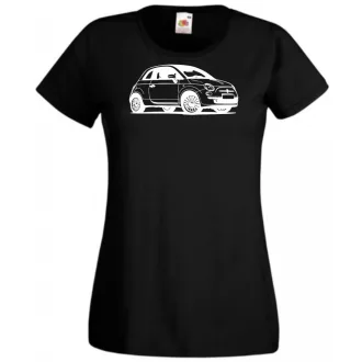 Autó fan Fiat 500 minima női rövid ujjú póló