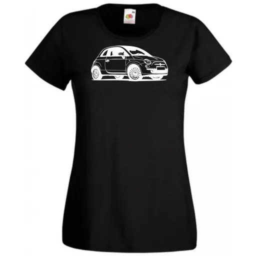 Autó fan Fiat 500 minima női rövid ujjú póló