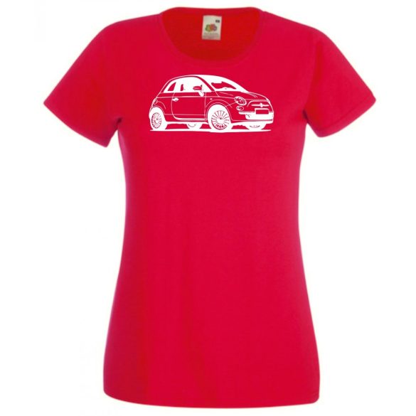 Autó fan Fiat 500 minima női rövid ujjú póló
