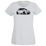 Autó fan Fiat 500 minima női rövid ujjú póló