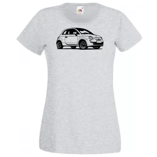 Autó fan Fiat 500 minima női rövid ujjú póló