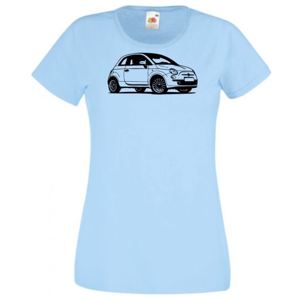 Autó fan Fiat 500 minima női rövid ujjú póló