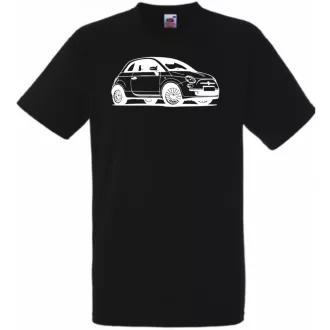 Autó fan Fiat 500 minima -B férfi rövid ujjú póló