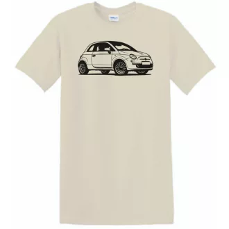 Autó fan Fiat 500 minima -B férfi rövid ujjú póló
