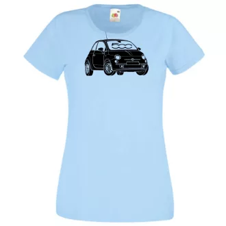Autó fan Fiat 500 minima női rövid ujjú póló