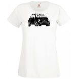 Autó fan Fiat 500 minima női rövid ujjú póló