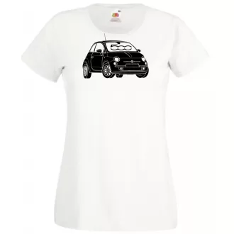Autó fan Fiat 500 minima női rövid ujjú póló