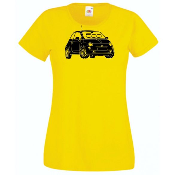 Autó fan Fiat 500 minima női rövid ujjú póló