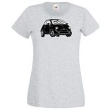 Autó fan Fiat 500 minima női rövid ujjú póló