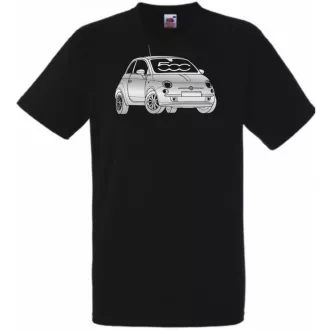 Autó fan Fiat 500 minima -C férfi rövid ujjú póló